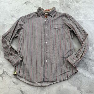 Tommy Bahama Button Down Shirt Men's Blue Stripe Long Sleeve Collared Sz‎ Medium